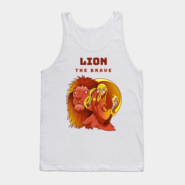 LION THE BRAVE Tank Top by Creativity Haven